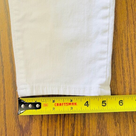 Ann Taylor Loft Women's Stretch High Rise Skinny White Denim Jeans Size 6 - Picture 10 of 10